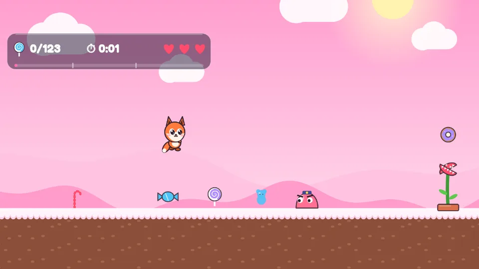 Ecrã de jogo: Gulosinhos