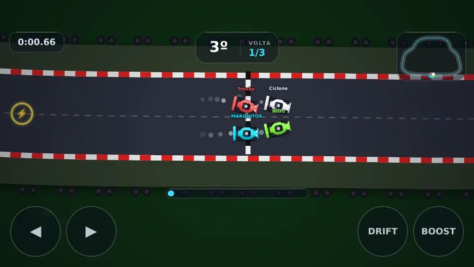 Ecrã de jogo: Pixel Racing