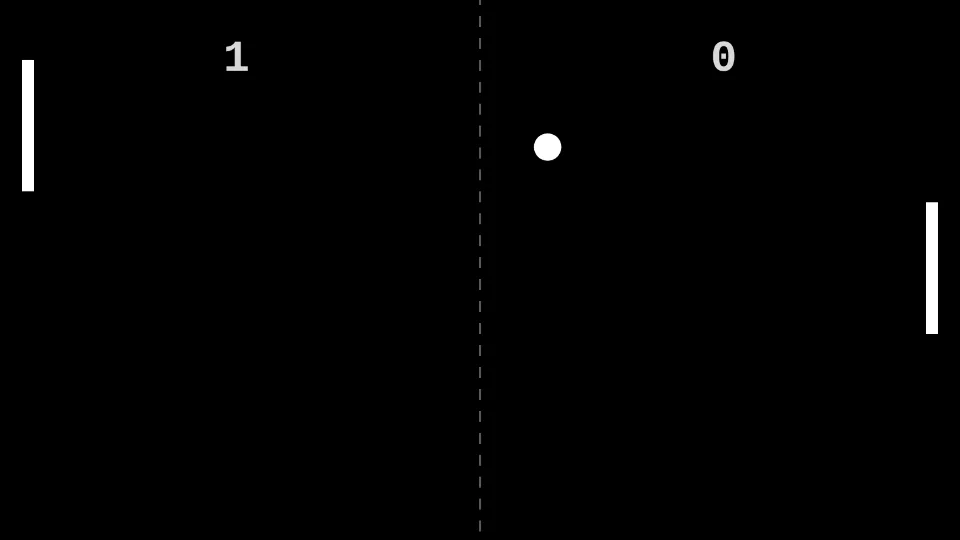 Ecrã de jogo: Pong Retro