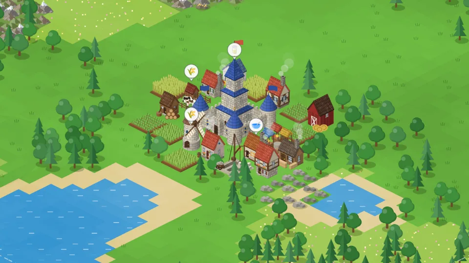 Ecrã de jogo: Terras do Reino